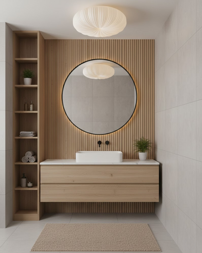 Plafonnier encastré rond minimaliste à température de couleur réglable pour salon et chambre