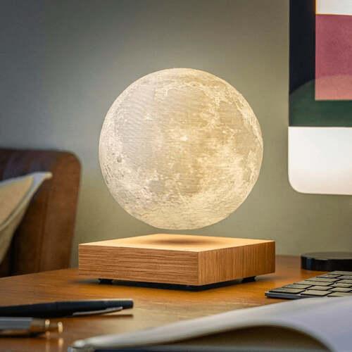 Veilleuse lune flottante avec lévitation magnétique et globe rotatif pour chambre ou bureau