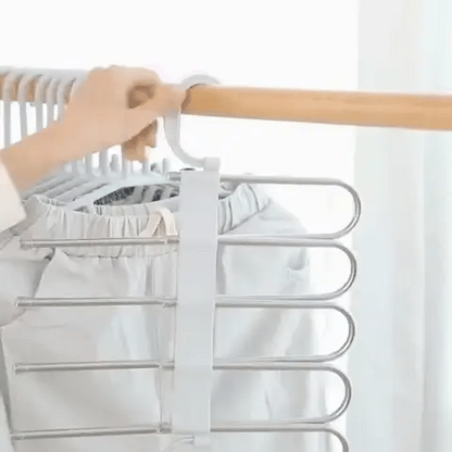 Pants Hanger Five-Tier Stainless Steel Adjustable Rods
