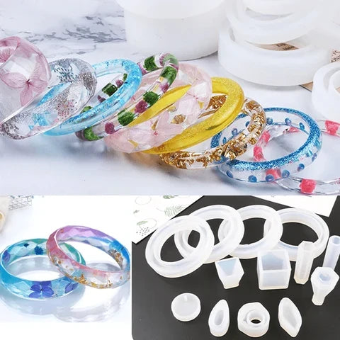 Kit de moules à bijoux, silicone non toxique, pigments perlés, 83 pièces