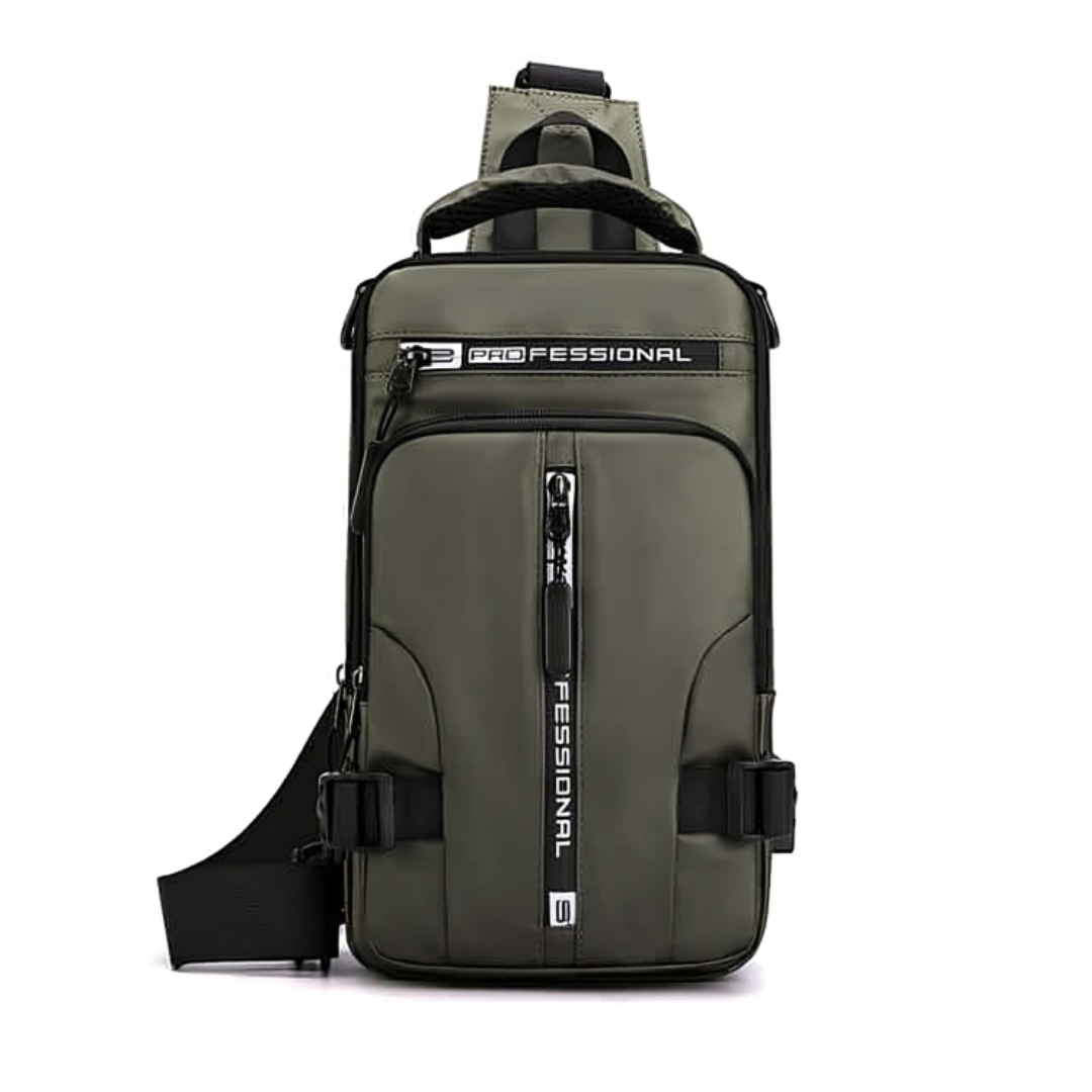 Sac à bandoulière avec fermetures éclair dissimulées antivol et port de chargement USB – Sac à dos en nylon résistant à l'eau pour les voyages, les trajets quotidiens et l'usage au quotidien