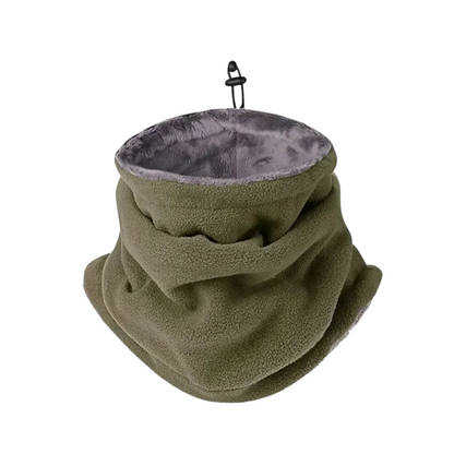 Adjustable Fleece Neck Warmer Gaiter with Drawstring for Winter Sports & Outdoor Activities