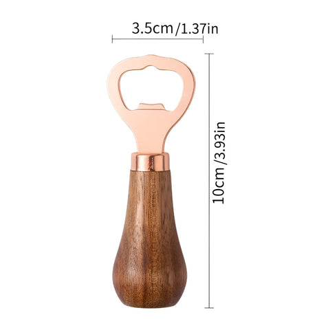 Aurelia Bottle Opener - Acacia Wood Handle, Stainless Steel Durable Design