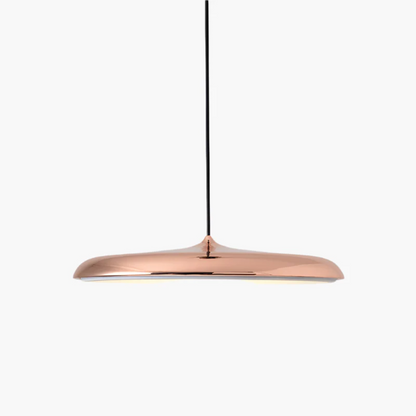 Suspension LED ronde en métal et acrylique – Luminaire suspendu bleu de 40 cm pour salle à manger, îlot de cuisine, chambre – Design minimaliste moderne