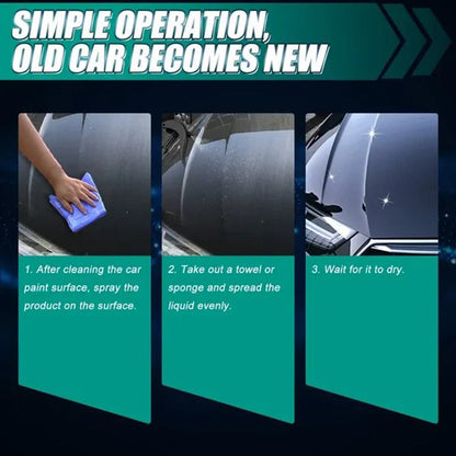 Nano Ceramic Car Spray Cleaner Polish Detailer for Paint Glass Plastic – Waterless Wash Restorer Scratch Remover for Auto Boat RV Motorcycle