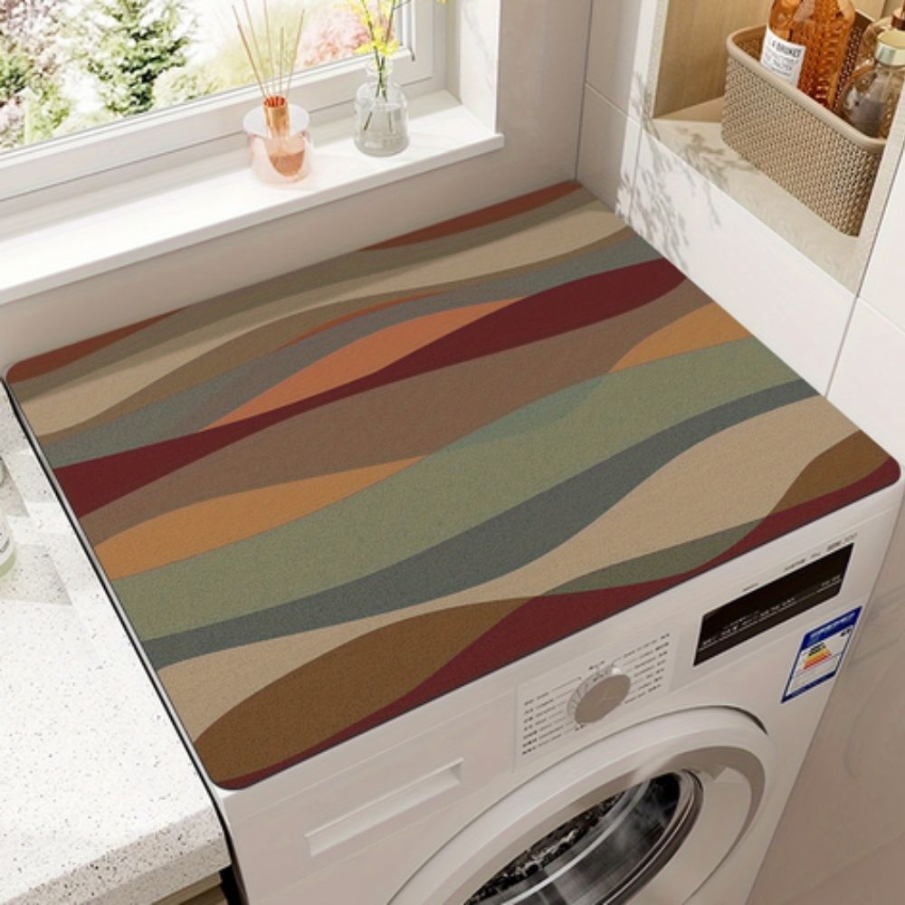 Microfiber Appliance Protection Mat – Non-Slip Countertop Cover for Kitchen & Laundry – Noise-Reducing Pad for Refrigerator Microwave