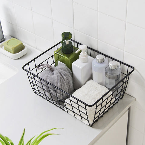 Panier de rangement Daxon - Fer durable, design compact