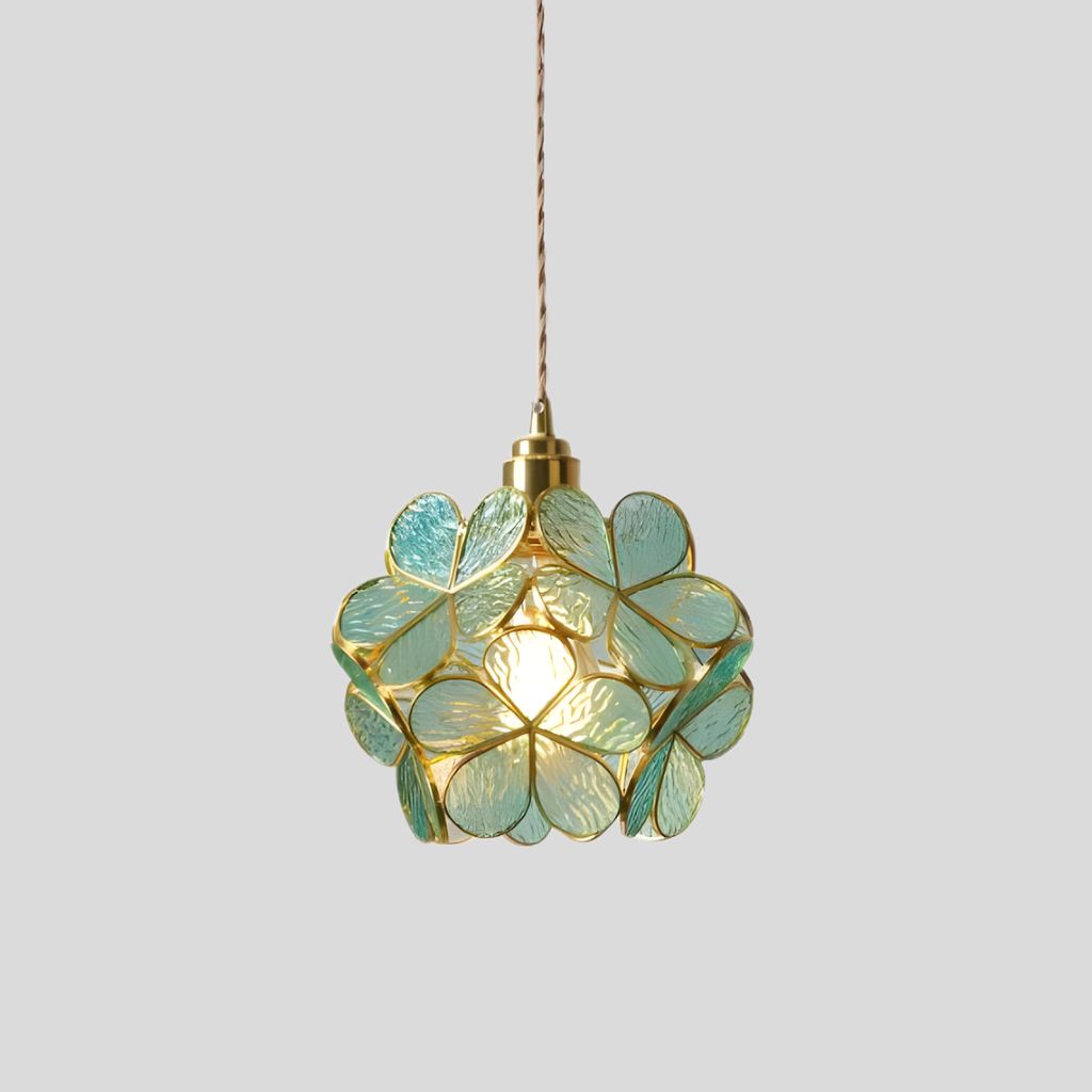 Stained Glass Pendant Light – Handcrafted Vintage Ceiling Fixture with Adjustable Chain for Dining Room, Kitchen, Restaurant | E26 Base