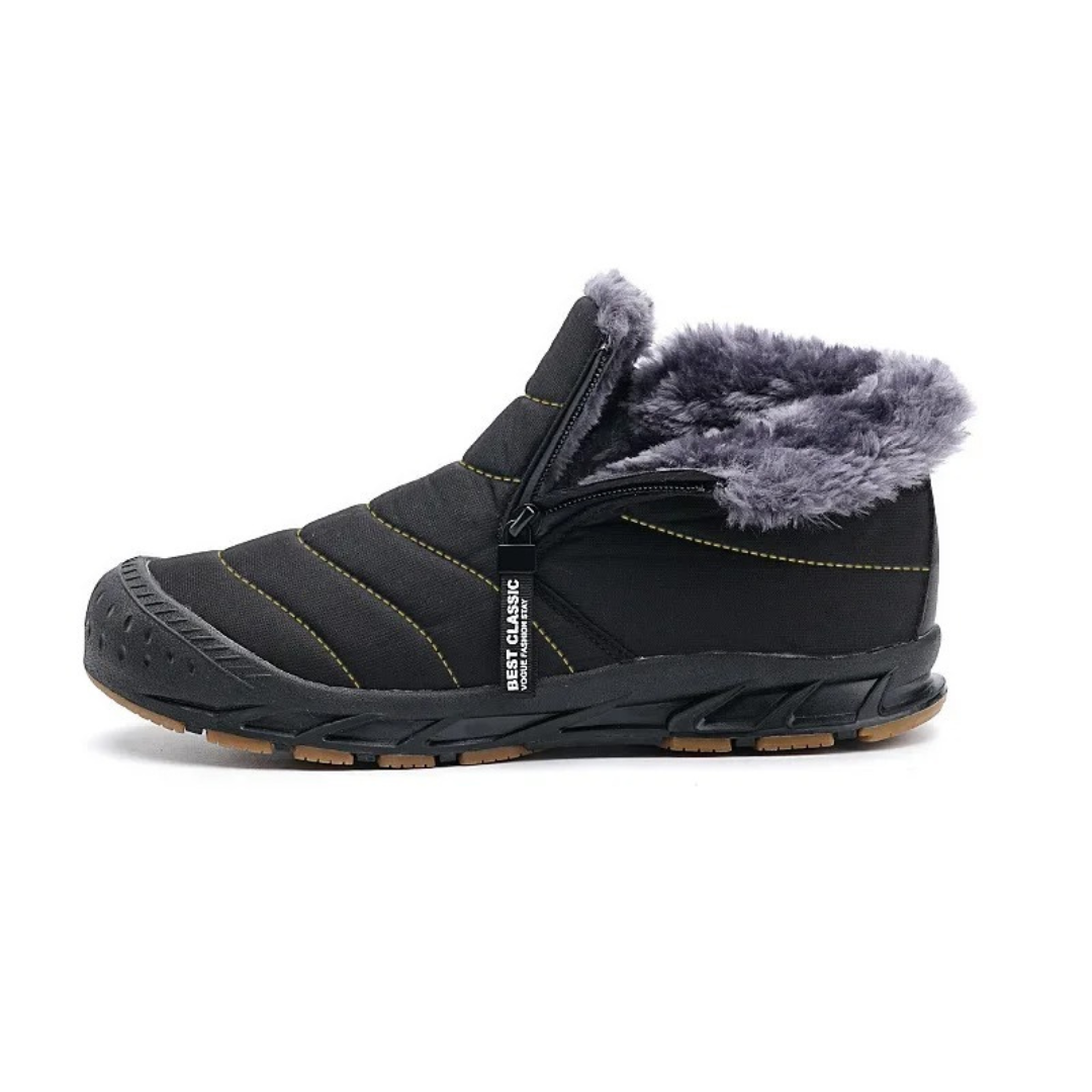 Men's & Women's Insulated Waterproof Winter Boots with Side Zipper for Snow & Ice | Fleece-Lined Slip-Resistant Shoes for Hiking, Walking