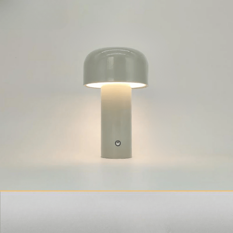 Rechargeable LED Mushroom Lamp Yellow Wireless Cordless Night Light 10 in Tall USB Bedside Accent Mood Lighting for Bedroom Living Room Offi