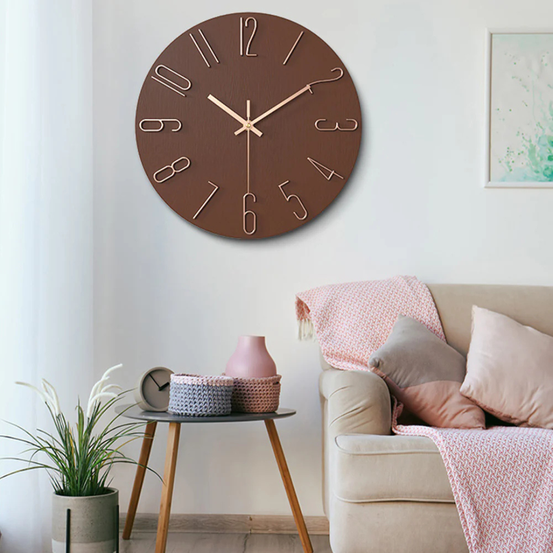 12-Inch Silent Quartz Timepiece for Bedroom & Office – Lightweight Plastic Frame, Battery Operated, Easy Read Display