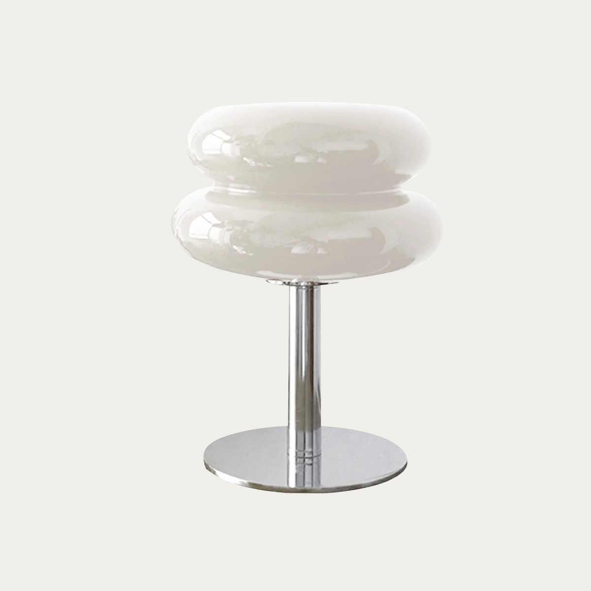 Frosted Glass Accent Lamp 10 Inch Sphere Bedside Light with Metal Base for Nightstand Reading Office Desktop Illumination