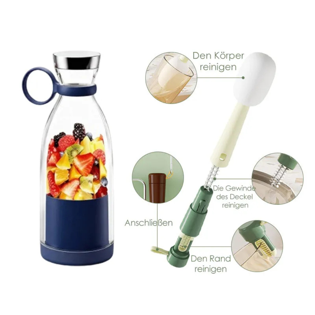 Mixeur personnel rechargeable par USB, bouteille de 500 ml pour smoothies, jus et shakes protéinés, idéal pour les déplacements, le sport, la maison, le bureau et l'entraînement