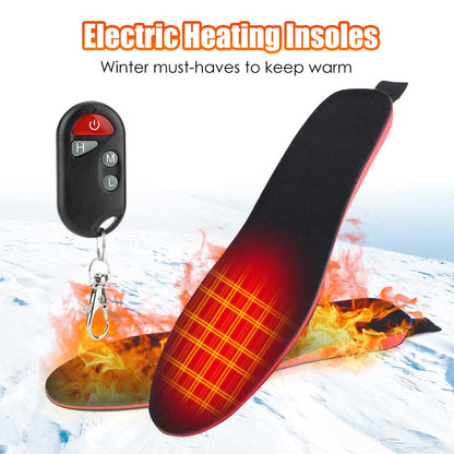 Rechargeable Heated Insoles with 3 Temperature Settings for Winter | Battery-Powered Foot Warmers for Men & Women | USB-Charged Heat