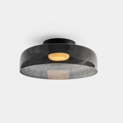 Layered Glass Ceiling Light Modern Multi-Tier Flush Mount Fixture with LED Hardwired for Kitchen Dining Room Bedroom Living Room