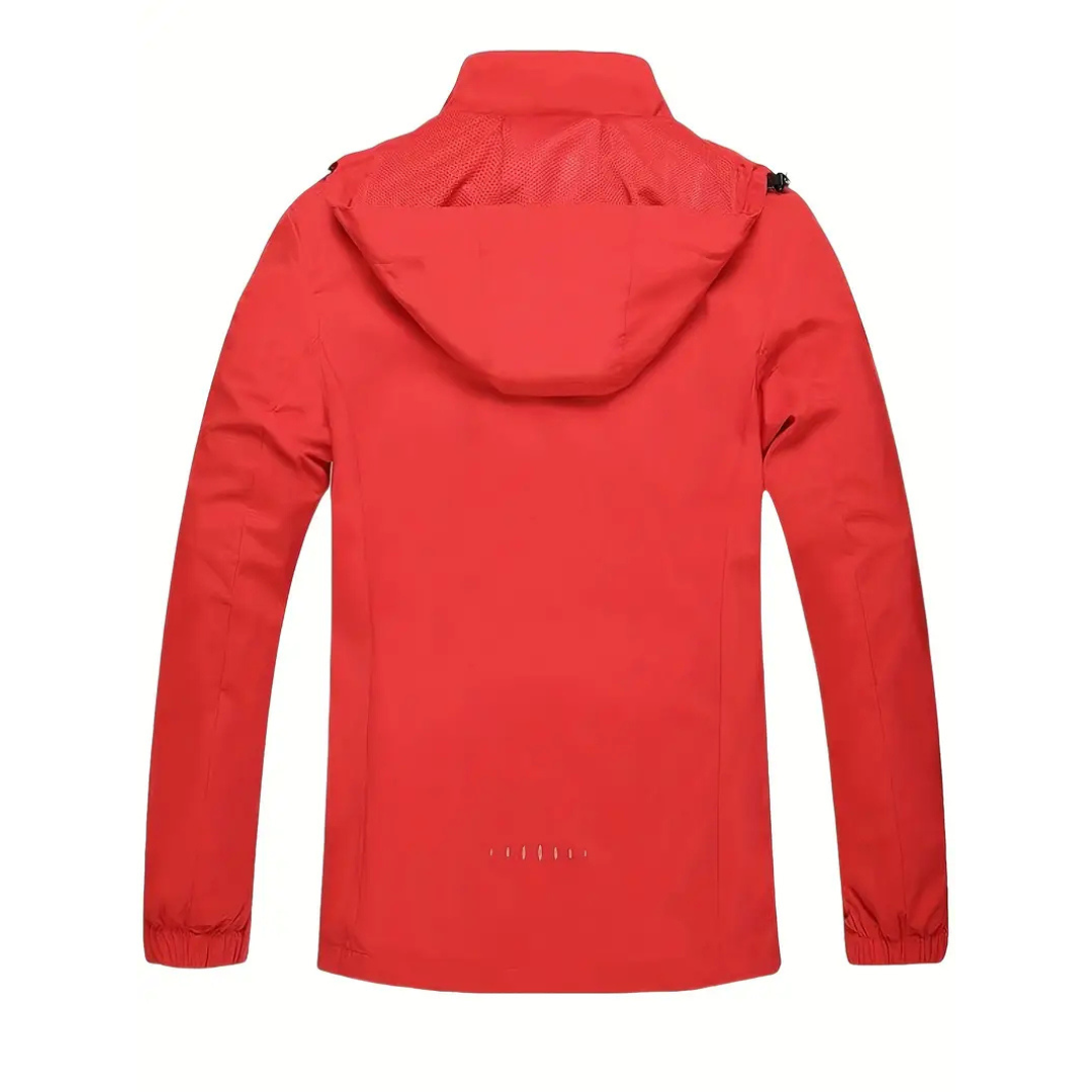 Veste de pluie légère zippée à capuche – Coupe-vent respirant pour homme