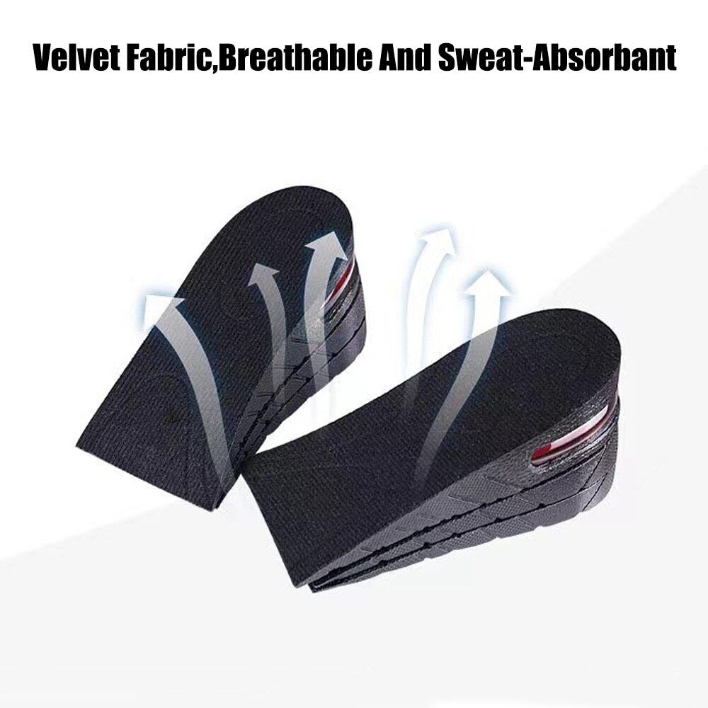 Semelles rehaussantes à hauteur réglable pour hommes – Inserts de chaussures amortissants avec design ventilé – Ajoutez de 2,5 à 9 cm