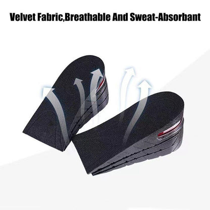 Semelles rehaussantes à hauteur réglable pour hommes – Inserts de chaussures amortissants avec design ventilé – Ajoutez de 2,5 à 9 cm