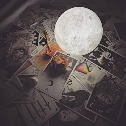 3D Printed Lunar Globe Night Light with Touch Control & USB Charging for Bedroom, Living Room, Kids