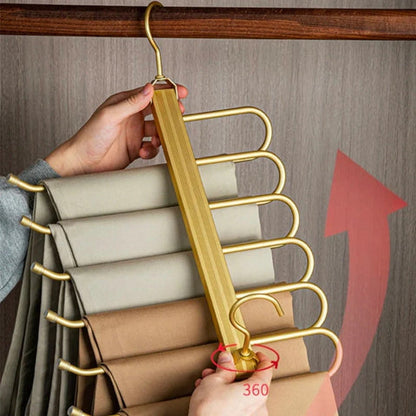 Regal Pant Hanger - Space-Saving Aluminium Alloy, 360° Rotating Design
