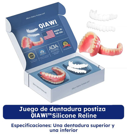 Removable Cosmetic Teeth Veneers for Adults – Instant Smile Enhancer with Silicone Liner, Reusable Snap-On Dental Cover for Natural Look