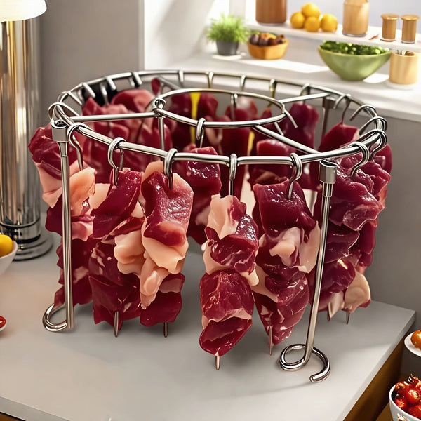 GRILLTOWER – Stainless Steel Vertical Skewer Rack Set