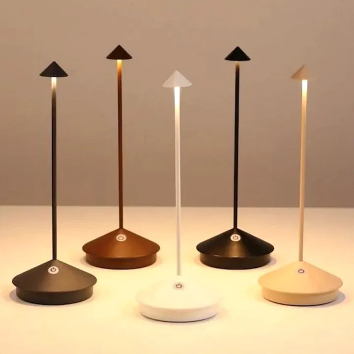Rechargeable LED Accent Light Aluminum 12 in Tall 185 Lumen Cordless Dimmable 2700K for Patio Bedroom Dining Room Restaurant Nightstand