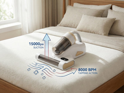 Nettoyeur de matelas Ortekor | Aspirateur de nettoyage en profondeur avec lumière UV-C et technologie thermique | Soulagement des allergies pour un environnement de sommeil plus sain