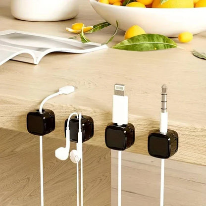 Wire Organizer Clips with Strong Magnet, 3-Pack for Desktop Cord Management, USB Cable Holder for Home Office & Desk