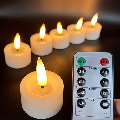 Battery Operated Flickerless Tea Light Set with Remote Control Warm Glow for Dining Tables Holiday Centerpieces Living Room Accents Safe Ind