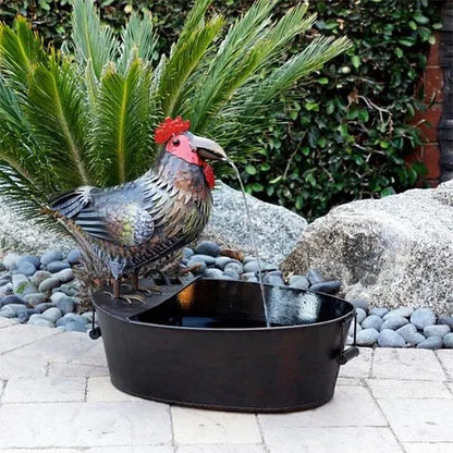 Tabletop Fountain with Bird Figurine – Polyresin Design in Natural Stone Finish for Patio, Deck & Yard