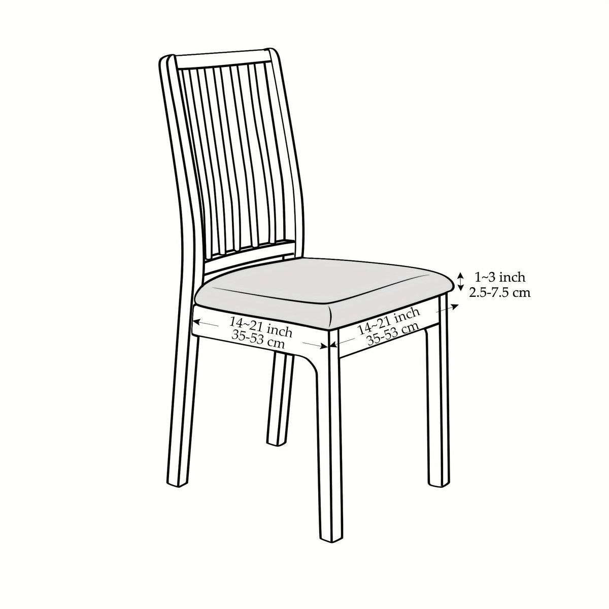 Stretch Dining Chair Slipcover Set – Removable Washable Seat Protectors for Kitchen & Dining Room Chairs, Spandex Furniture Covers for