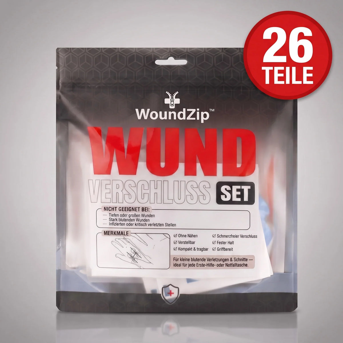 Wundverschluss-Set tragbar steril 26-teilig