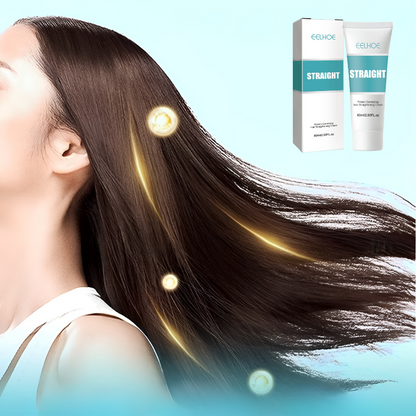 Keratin Treatment Cream for Hair Smoothing – Straightens Frizzy Curly Hair at Home – Salon Results for Women & Men – Deep Repair & Shine
