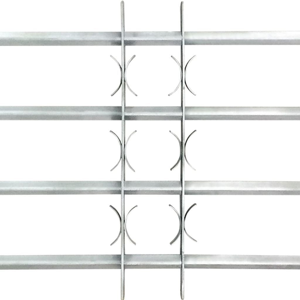 Elegant Adjustable Window Security Grille with 3 Crossbars for Enhanced Protection
