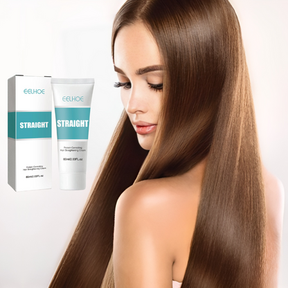 Keratin Treatment Cream for Hair Smoothing – Straightens Frizzy Curly Hair at Home – Salon Results for Women & Men – Deep Repair & Shine