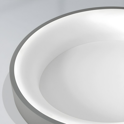 Round Flush Mount LED Fixture Iron Acrylic Low Profile for Bedroom Hallway Living Room Kitchen Dining Room Modern Minimalist Slim Design