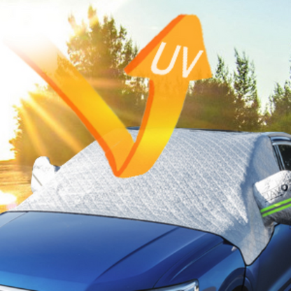 Windshield Snow Cover with Magnetic Hold & Mirror Protection for Cars, SUVs & Trucks – All-Season Frost Shield & Sun Blocker