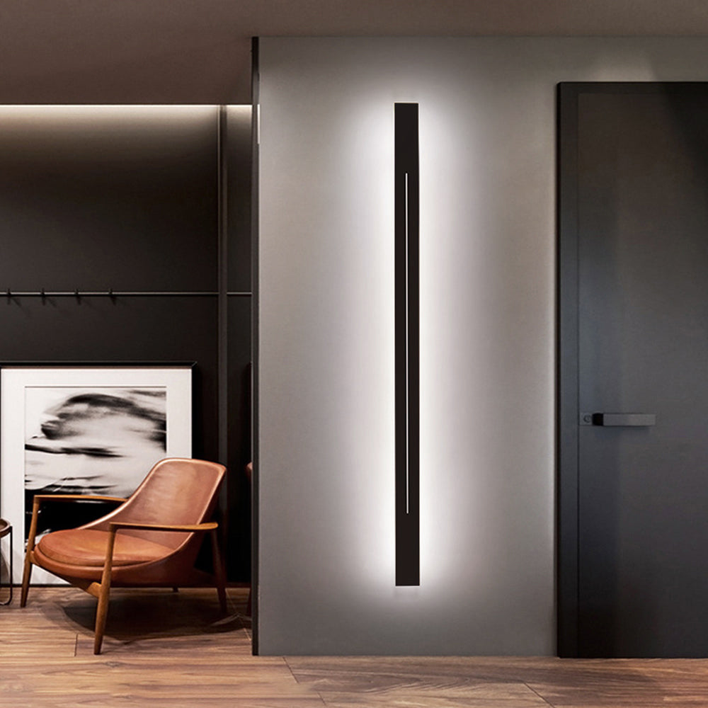 Linear Wall Sconce – LED Modern Metal Accent Light for Living Room Bedroom Hallway Entryway – Dimmable Option Available – Rectangular
