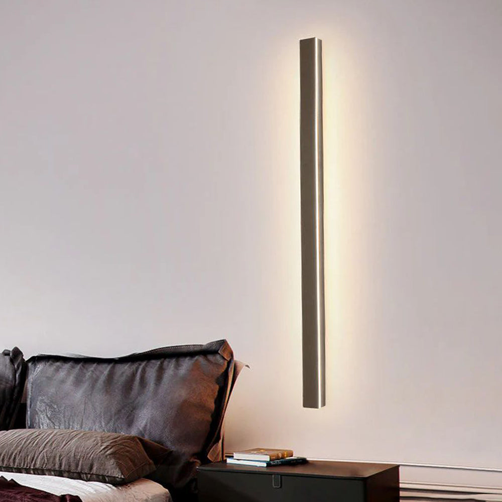 Outdoor Linear LED Wall Light 78 in Black Weatherproof Fixture for Facade Garden Patio Hallway Pathway Entrance IP65 Architectural Slim Prof