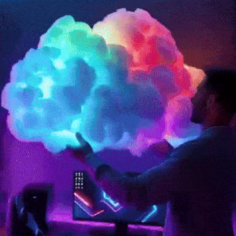 Cloud Mood Lamp | App-Controlled RGB LED Light with Customizable Design | 200 cm Relaxing Ambience