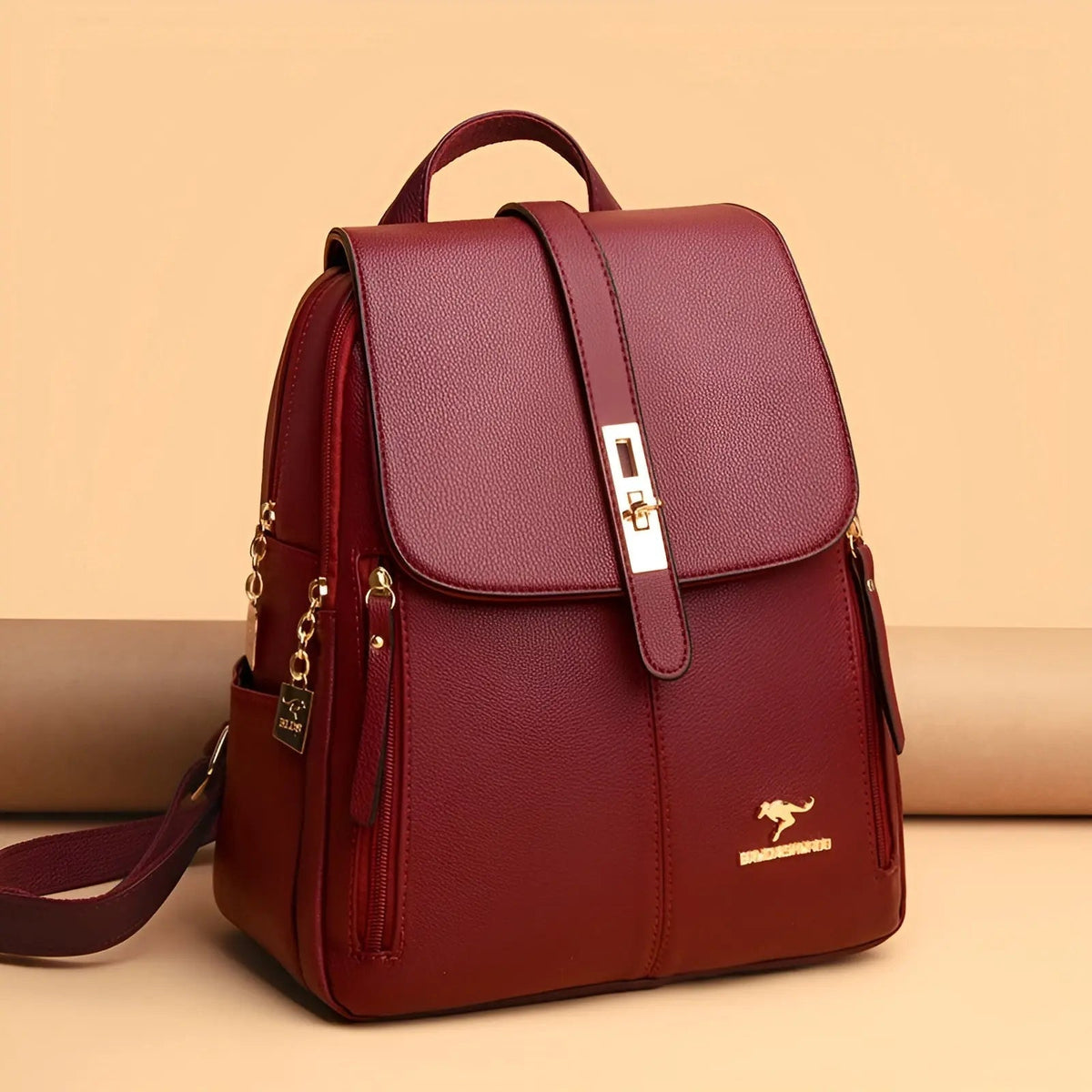 Convertible Leather Backpack Purse for Women — Multi-Pocket Daypack with Adjustable Straps for Travel, Work & Daily Essentials