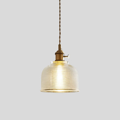 Adjustable Height Pendant Light with Clear Glass Shade Bronze Finish for Dining Table Kitchen Island Living Room Overhead Lighting