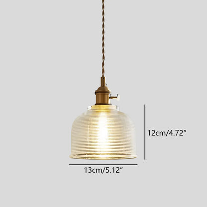 Adjustable Height Pendant Light with Clear Glass Shade Bronze Finish for Dining Table Kitchen Island Living Room Overhead Lighting