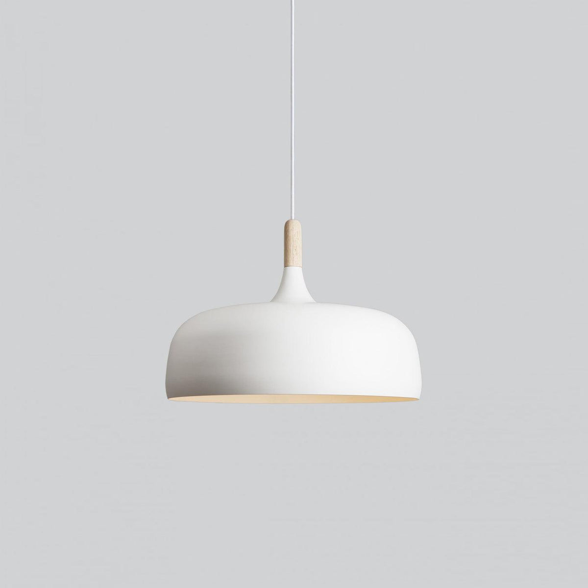 Hanging Ceiling Light Fixture with Wood Trim & Metal Shade for Kitchen Island, Dining Table, Breakfast Bar — Dimmable Compatible, Adjustable