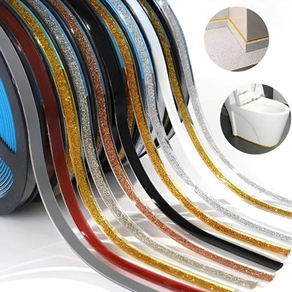 Decorative Tile Grout Line Cover Tape 236 in Self-Adhesive Mold-Resistant Sealer for Kitchen Bathroom White Black Gold Gray Silver Rose Gold