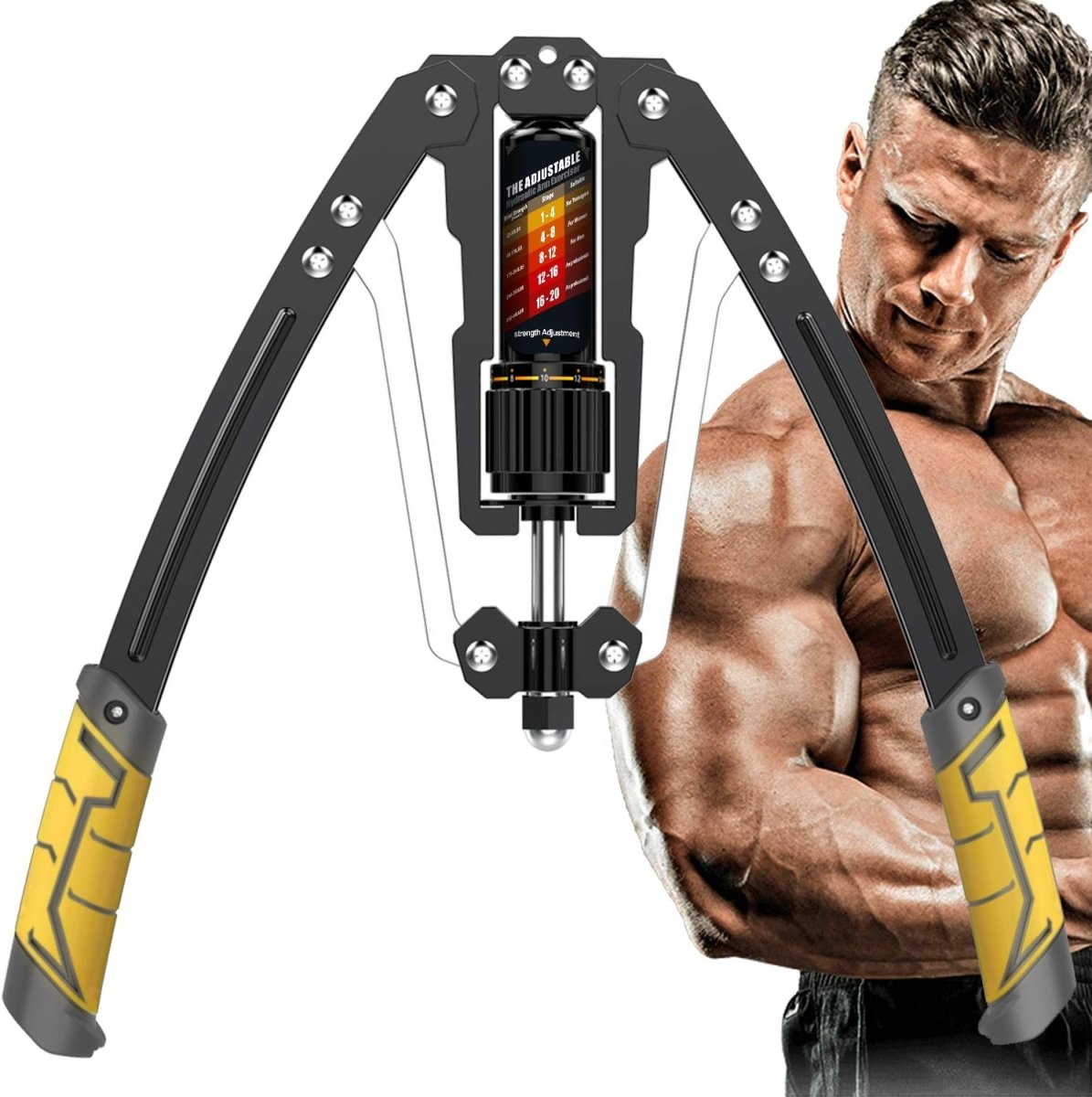 Arm Exerciser with Hydraulic Resistance, Home Gym Equipment for Chest and Shoulders, Strength Training Equipment