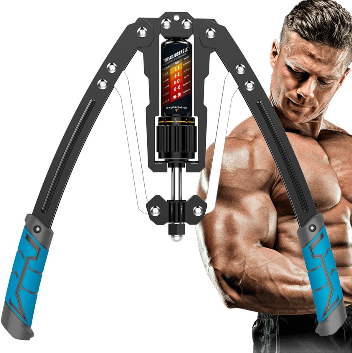 Shoulder Exerciser, Chest Exerciser with Hydraulic Resistance, Arm Exerciser, Strength Training Equipment for Home Gym