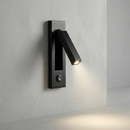Pivoting Bedside Wall Light Fixture 2 in Diameter Metal Finish 3-Color LED Recessed Mount for Bedroom Reading Nook Hallway Task Lighting