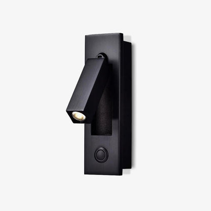 Pivoting Bedside Wall Light Fixture 2 in Diameter Metal Finish 3-Color LED Recessed Mount for Bedroom Reading Nook Hallway Task Lighting